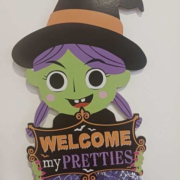 3 for 26 - Witch Themed Halloween Wall Hanging Sign Welcome My Pretties Decoe - Picture 4 of 6